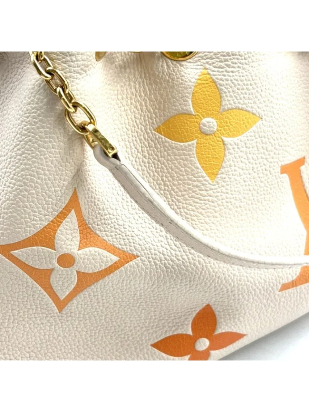 Louis Vuitton LV Summer Bundle Monogram Empreinte Leather Orange White Handbag